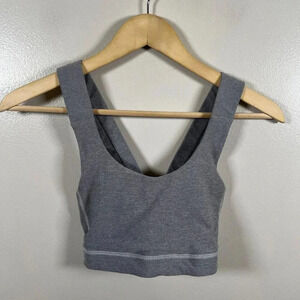 Lululemon All Sport Bra Size 2? Gray Athletic Active Workout Yoga Criss Cross